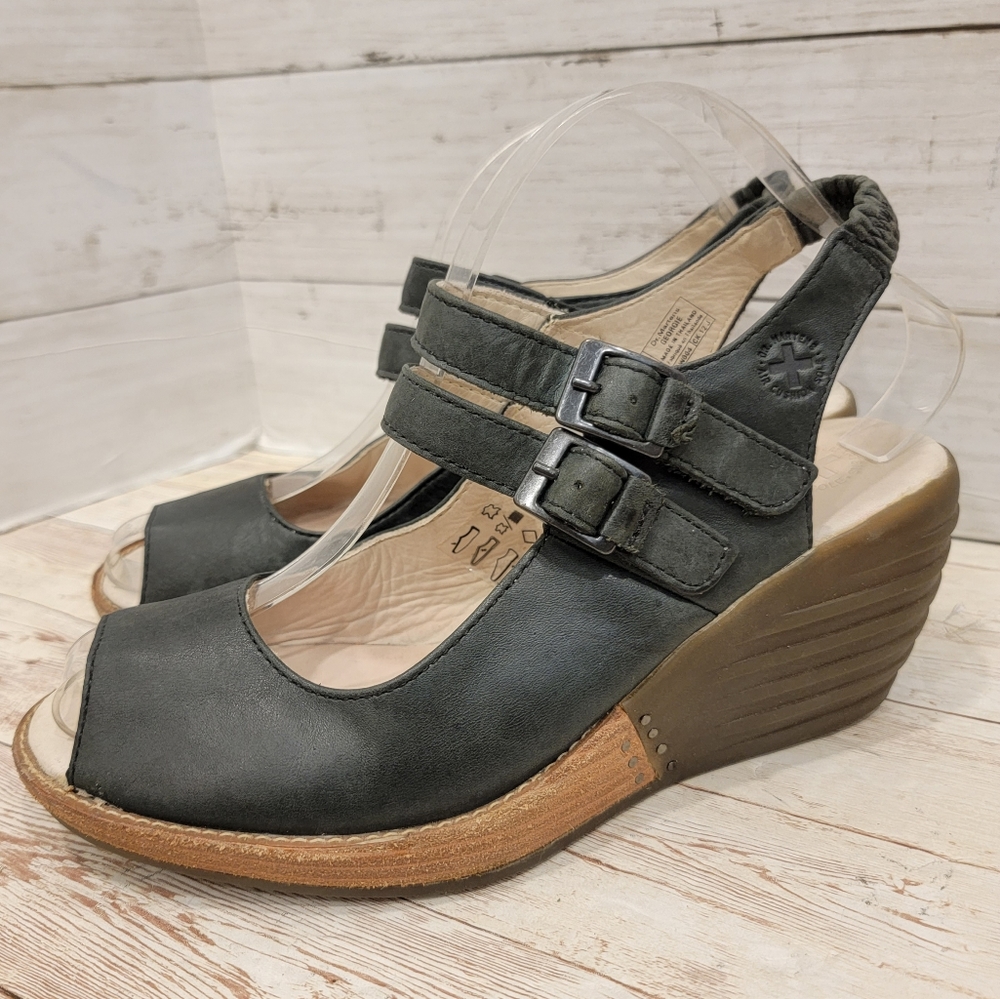 Dr. Martens Georgie peeptoe wedges